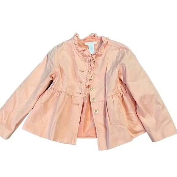 Janie and Jack fully lined pink little girls jacket size 4/5 - Picture 1 of 5